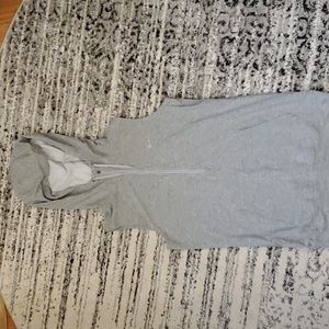 Nike heather grey sleeveless top with hood